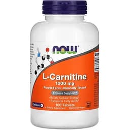 Жиросжигатель Now L-Carnitine 1000 мг, 100 таблеток