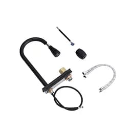 Кухонна мийка Kroner KRP Schwarze - SET7546HM PVD (3.0/0.7 мм) CV032277, Чорний - мініатюра 11