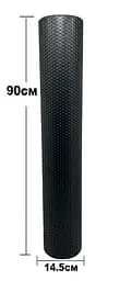 Масажний ролик EasyFit Foam Roller 90 см Чорний - мініатюра 3