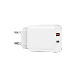 МЗП WIWU Wi-U002 Type C PD+QC Charger EU Plug White - мініатюра 3