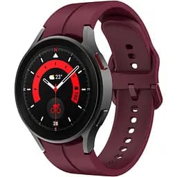 Браслет Five Classic для Samsung Galaxy Watch 5 - темно-красный ширина крепления 20мм силикон Watchbands (W10-7WB99259939)
