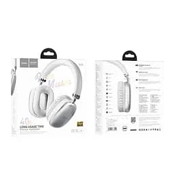 Навушники Hoco W35 Air Triumph BT headphones | BT5.3, AUX / TF, 45h | silver - мініатюра 4