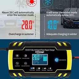 Зарядное устройство импульсное для аккумулятора ANHTCZYX ZYXJ30 12V/24V 4-8Ah (MF,WET,AGM,GEL) - мініатюра 5