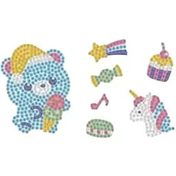 Набор для творчества алмазная мозаика Bambi Мишка фигурки-наклейки FG24062201B-4