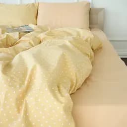 Простирадло MirSon Бязь 17-4753 Nancy 220x240 см бежеве (2200008934996) - мініатюра 5