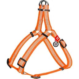 Шлея для собак Waudog Waterproof з QR-паспортом, XS 30-39х1,5 см, помаранчевий (26214)
