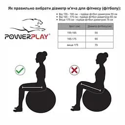 М'яч для фітнесу (PP-4000) PowerPlay 65х65 см fit0007299 - мініатюра 4