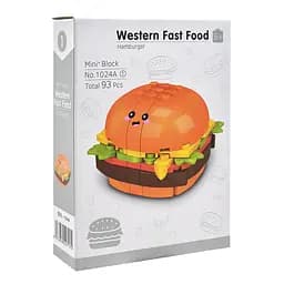Конструктор дитячий "Western fast food: Hamburger" Bambi 1024A-1, пластик, 93 деталі