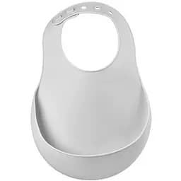 Нагрудник силіконовий Beaba з кишенею сірий (913490)