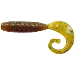 Силікон Reins Fat G-Tail Grub 2" 565 Motor Oil Green Flake (20 шт/уп)