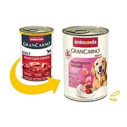 Вологий корм Animonda GranCarno для дорослих собак, мультим'ясний коктейль, 400 г - мініатюра 2