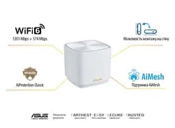 ASUS Маршрутизатор ZenWiFi XD4 3PK PLUS white AX1800 1xGE LAN 1x1GE WAN WPA3 OFDMA MESH - мініатюра 8