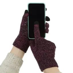Рукавички для сенсорних екранів ArmorStandart Melange Purple/Black size L (ARM59868) - мініатюра 6