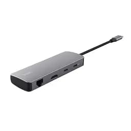 Адаптер Trust Dalyx 8in1 USB-C> 1xUSB-А 3.2/USB-A 2.0/2xUSB-С/HDMI/Ehernet/SD/microSD, Алюміній, 0. teh0018493 - мініатюра 5