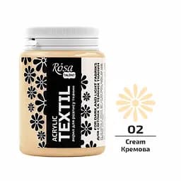 Фарба для тканини Кремова (02) 80 мл Rosa Talent