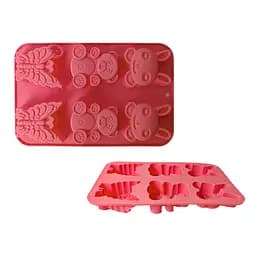 Силиконовая форма для кексов Зверюшки на 6 шт. Gusto 25.5 х 16.5 х 2 см GT-S-214 (147005)