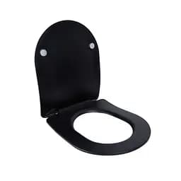 Сидіння для унітаза Qtap (Robin, Scorpio) з мікроліфтом Slim QT99U184UF450MB, Чорний матовий - мініатюра 2