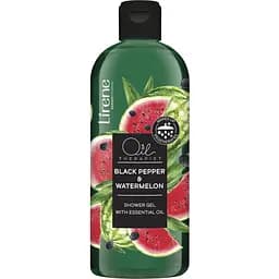 Гель для душу Lirene Oil Therapist з олією чорного перцю та кавуном 400 мл