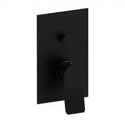 Смеситель для душа Paffoni Tilt с металической накладкой black matt TI015NO/M, Черный матовый