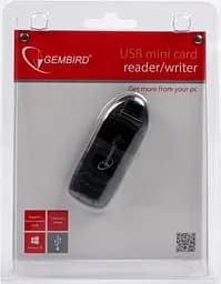 Картридер зовнішній Gembird FD2-SD-1 USB 2.0 (SD/MMC/RS-MMC) - мініатюра 3