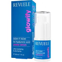 Сироватка з 5-кратним вмістом гіалуронової кислоти Dew It Now Glowify Revuele 30 мл