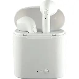 Бездротові навушники TWS Bluetooth i7S з боксом для зарядки White (au007-hbr)