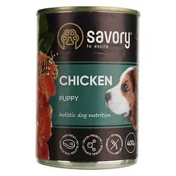 Влажный корм для щенков всех пород Savory Dog All breeds Puppy с курицей 400 г