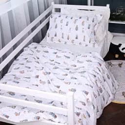 Комплект постільної білизни MirSon Poplin Line Kids 03 Animals 143x210 см бежевий (2200009712920)