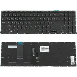 Клавіатура для ноутбука HP (ProBook: 450 G8, 455 G8) ukr, black, без фрейму, підсвічування клавіш (ОРИГІНАЛ)