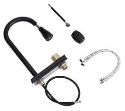 Кухонна мийка Kroner KRP Schwarze - SET7546HM PVD (3.0/0.7 мм) (CV032277) - мініатюра 10