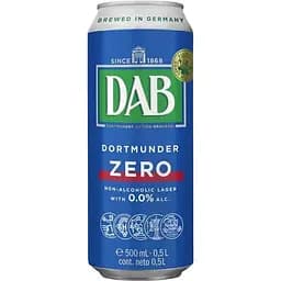 Пиво DAB Zero светлое фильтрованное 0% 0.5 л.