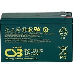 Акумулятор CSB AGM 12V (12V/7.2Ah/86.4Wh) (EVX1272) [112326]