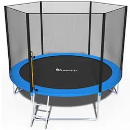 Батут FUNFIT 312 см с защитной сеткой и лестницей