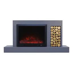 Електричний камін Novela 1500Вт Bluetooth звук потріскування дров Anthracite (10080112)