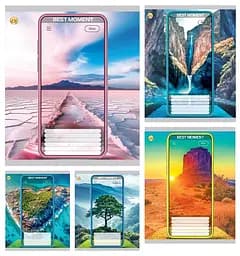 Зошити учнівські 24 аркуша лінія Тверда Best moment, 20 шт. в упаковці