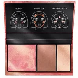 Палетка Avon для макіяжу обличчя: рум'яна бронзер хайлайтер 3 в 1 3.8 г Sun Kissed