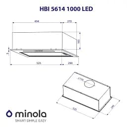 Витяжка повновбудована Minola HBI 5614 I 1000 LED - мініатюра 11