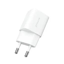 Зарядное устройство адаптер Proove Silicone Power Plus 20W (Type-C+USB) белое