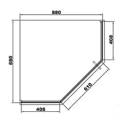 Душова кабіна Eger A Lany 90x90 п'ятикутна (без піддону) 599-552/1 Black - мініатюра 6
