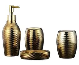 Набор аксессуаров для ванной комнаты Rea gold HOM-01108, Золотой