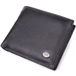 Стильний чоловічий гаманець із натуральної шкіри ST Leather 22457 чорний