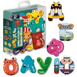 Дитяча розвиваюча магнітна гра "Диво-букви. Абетка" Vladi Toys VT5411-18 34 магнита - мініатюра 3