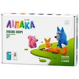 Набір пластиліну що самостійно твердіє Липака Лісові Звірі: вовк, лисичка, білочка (60043-UA01)