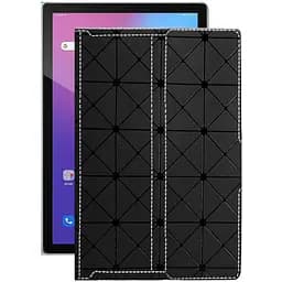 Чехол StatusCASE из экокожи для планшета Blackview Tab 12 Черный ромб