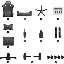 Геймерське крісло Anda Seat Kaiser 2 XL Black (AD12XL-07-B-PV-B01) [108626] - мініатюра 14