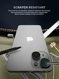 Захисне скло для камери Apple iPhone 15/15 Plus, Supreme BI, жовтий колір, з рамкою, глянцеве скло для захисту лінз, протиударне, прозоре, з клейовим шаром по контуру, не впливає на якість фото, ArmorStandart (ARM76587) - мініатюра 5