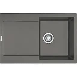 Кухонна мийка Franke Maris, фраграніт, прямокутник, з крилом, 780х500х200мм, чаша - 1, врізна, MRG 611, сірий камінь