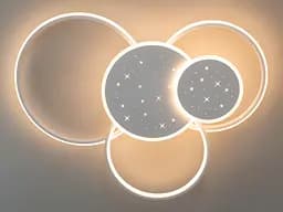 Люстра стельова LED Diasha 2447WH mmer 2447WH, 100W, 5500 лм, білий, сучасний стиль для коридору, спальні, кухні - мініатюра 3