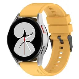 Ремінець для Samsung Galaxy Watch 4 44mm - жовтий ширина кріплення 20мм силікон Watchbands GT (W45-4WB54604168) - мініатюра 2