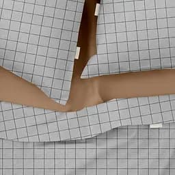 Комплект постільної білизни Cosas Grey geometry CS2 Євро сірий (CellAshgrey_14Brown_200) - мініатюра 3